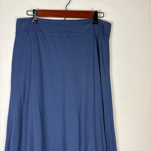 Fresh Produce Blue Cotton Maxi Skirt with High Low Hem - Picture 3 of 5